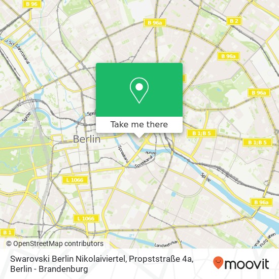 Swarovski Berlin Nikolaiviertel, Propststraße 4a Karte