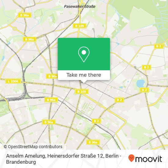 Anselm Amelung, Heinersdorfer Straße 12 Karte