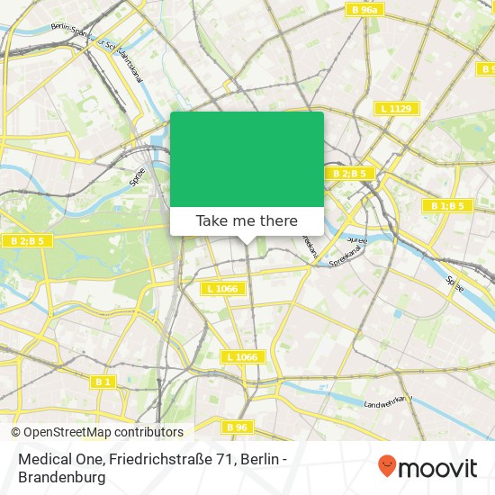 Medical One, Friedrichstraße 71 Karte
