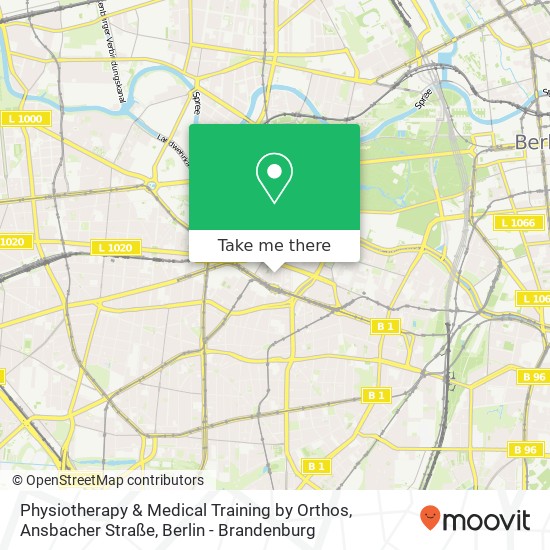 Physiotherapy & Medical Training by Orthos, Ansbacher Straße Karte