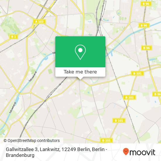 Gallwitzallee 3, Lankwitz, 12249 Berlin Karte