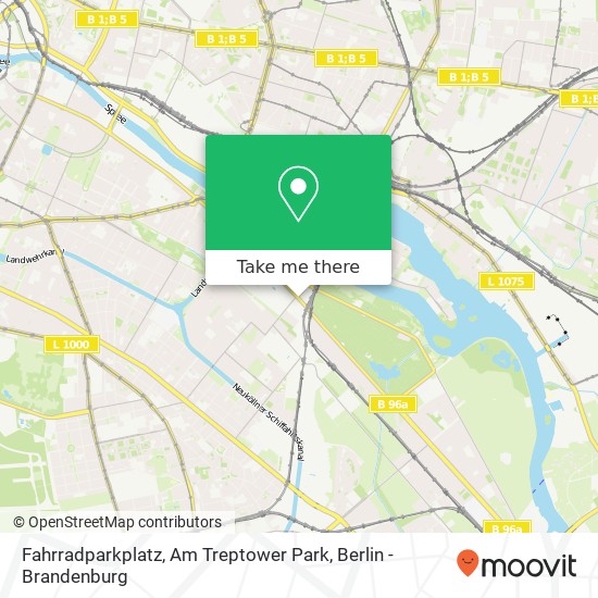 Fahrradparkplatz, Am Treptower Park Karte