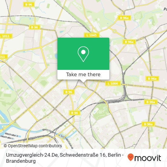 Umzugvergleich-24.De, Schwedenstraße 16 Karte