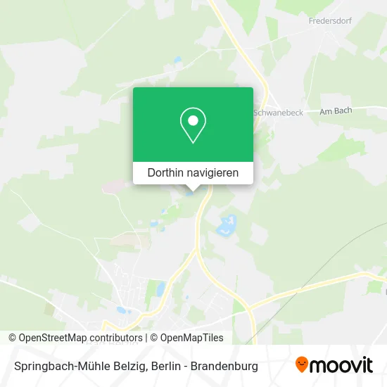 Springbach-Mühle Belzig Karte