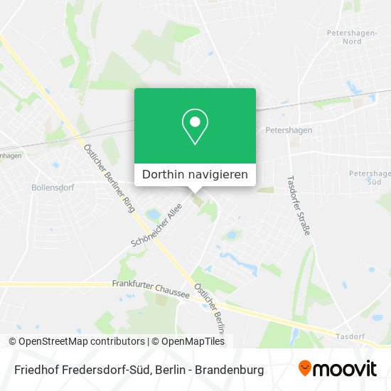Friedhof Fredersdorf-Süd Karte