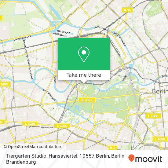 Tiergarten-Studio, Hansaviertel, 10557 Berlin Karte
