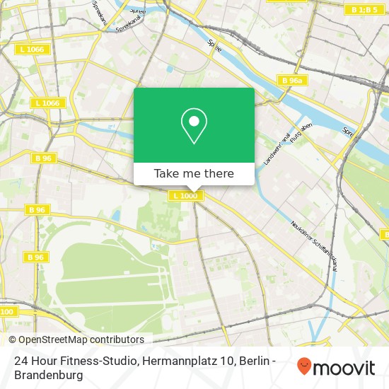 24 Hour Fitness-Studio, Hermannplatz 10 Karte