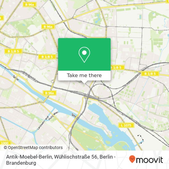 Antik-Moebel-Berlin, Wühlischstraße 56 Karte