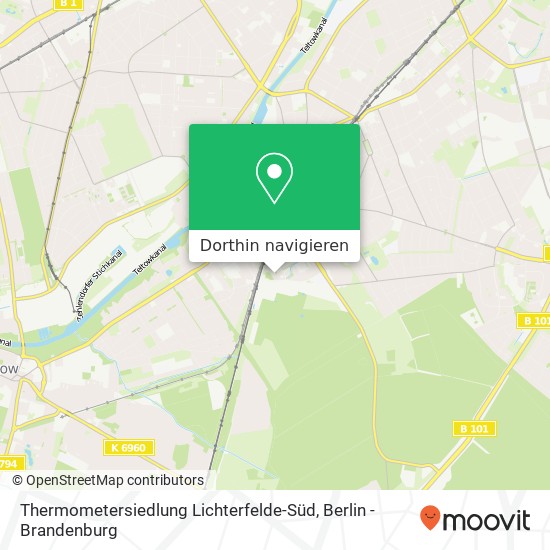 Thermometersiedlung Lichterfelde-Süd Karte