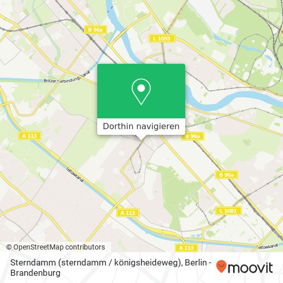 Sterndamm (sterndamm / königsheideweg), Johannisthal, 12487 Berlin Karte