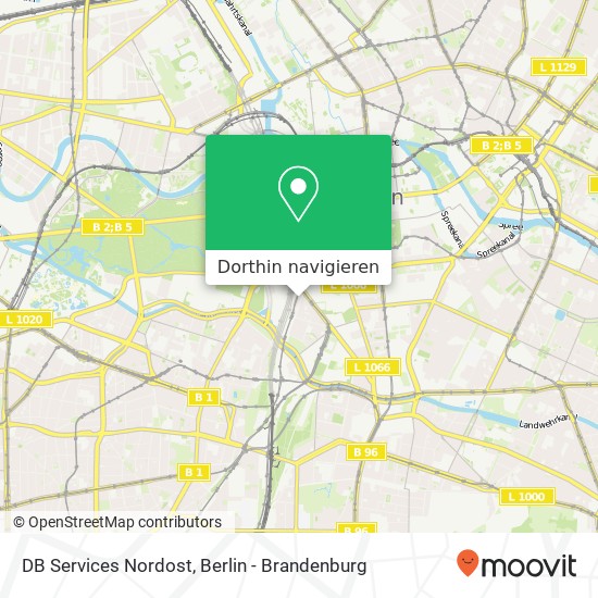 DB Services Nordost, Köthener Straße Karte