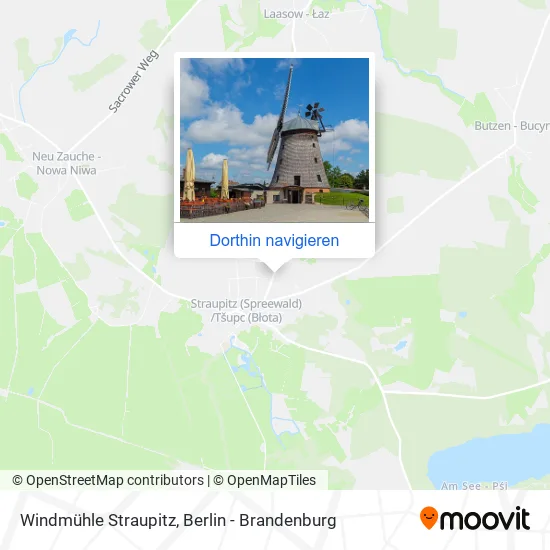 Windmühle Straupitz Karte