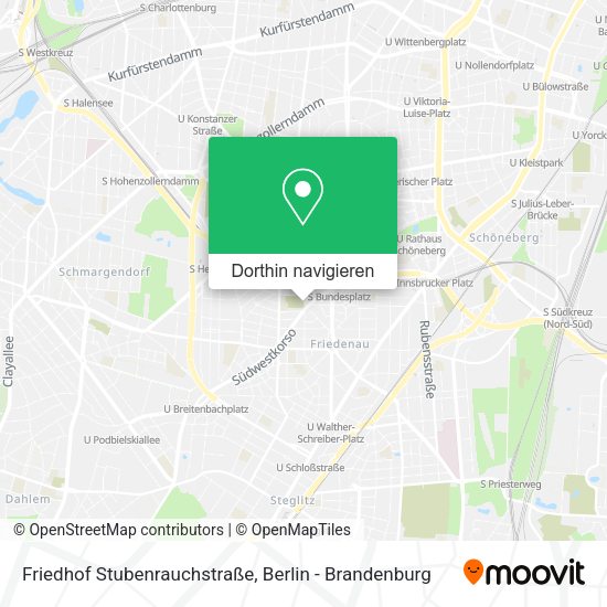 Friedhof Stubenrauchstraße Karte