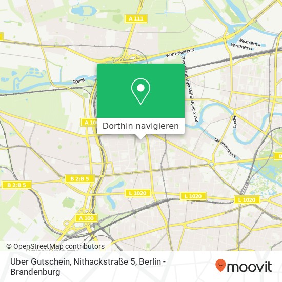 Uber Gutschein, Nithackstraße 5 Karte