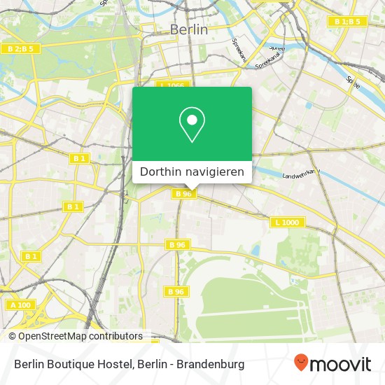 Berlin Boutique Hostel, Gneisenaustraße Karte