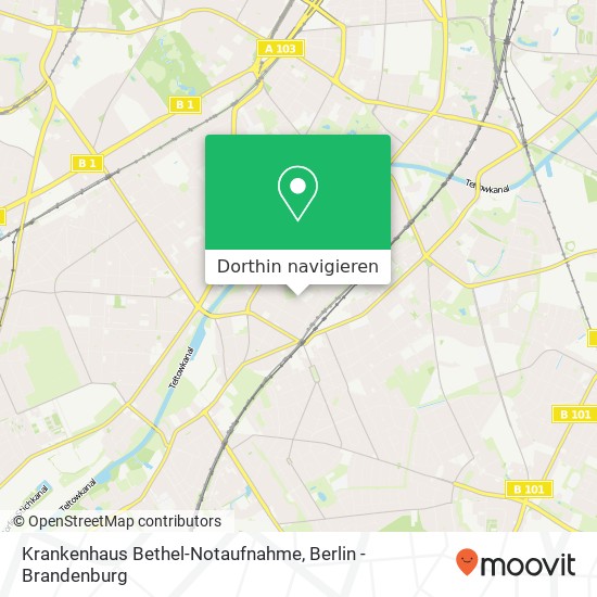 Krankenhaus Bethel-Notaufnahme, Promenadenstraße 3 Karte