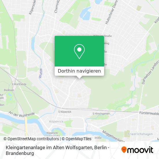 Kleingartenanlage im Alten Wolfsgarten Karte