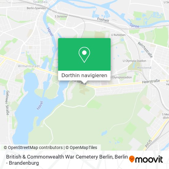 British & Commonwealth War Cemetery Berlin Karte