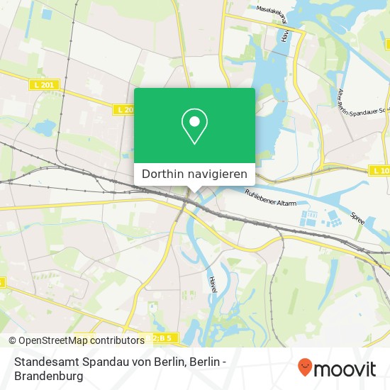 Standesamt Spandau von Berlin Karte