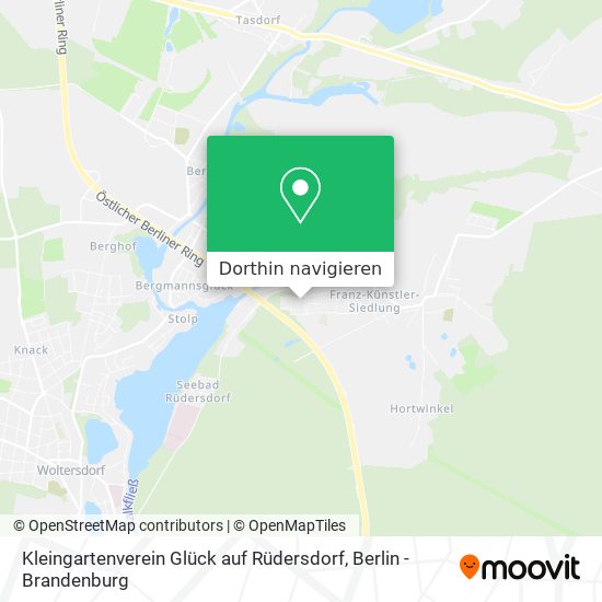 Kleingartenverein Glück auf Rüdersdorf Karte