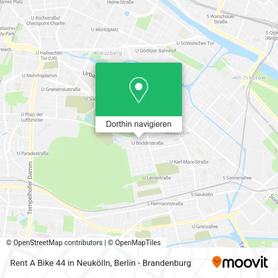 Rent A Bike 44 in Neukölln Karte