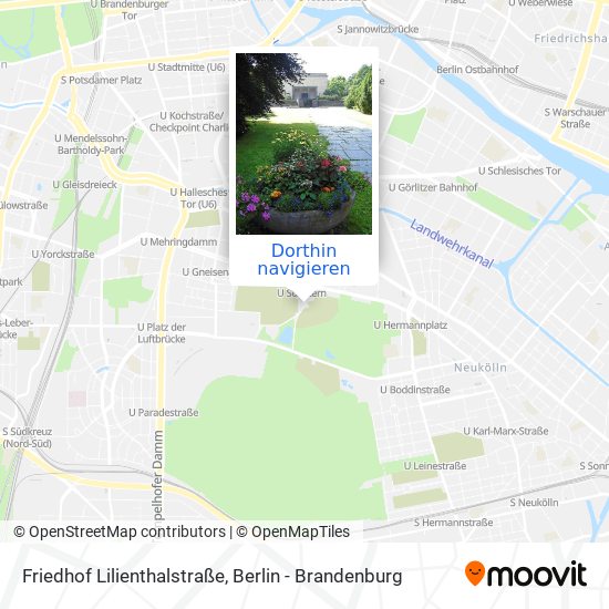 Friedhof Lilienthalstraße Karte