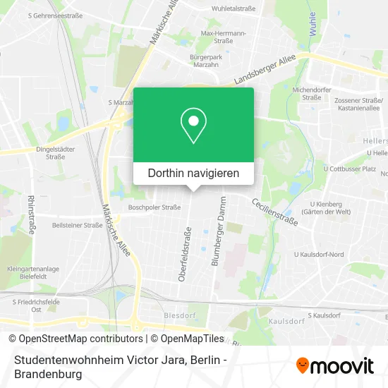 Studentenwohnheim Victor Jara Karte