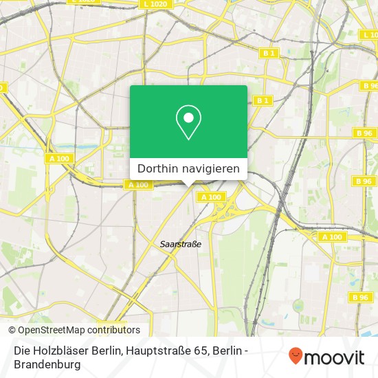 Die Holzbläser Berlin, Hauptstraße 65 Karte