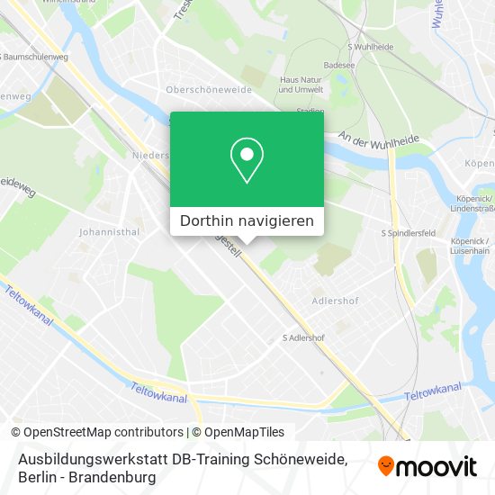 Ausbildungswerkstatt DB-Training Schöneweide Karte