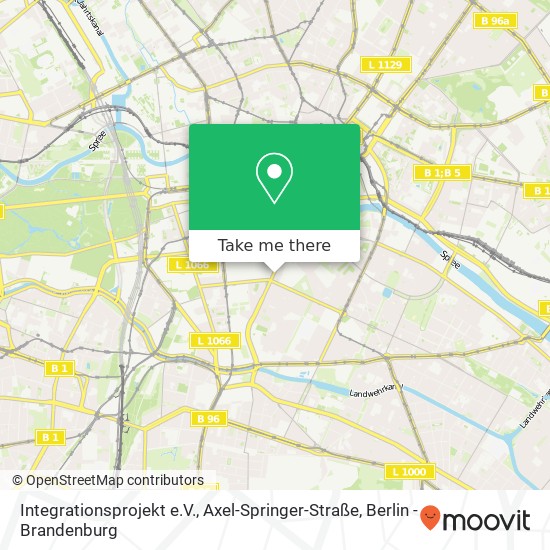 Integrationsprojekt e.V., Axel-Springer-Straße Karte