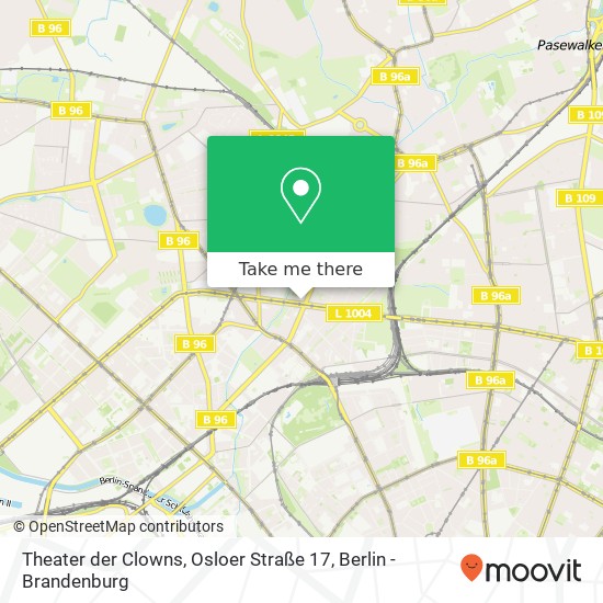 Theater der Clowns, Osloer Straße 17 Karte