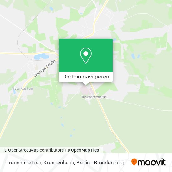 Treuenbrietzen, Krankenhaus Karte