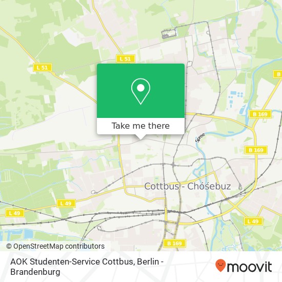 AOK Studenten-Service Cottbus Karte