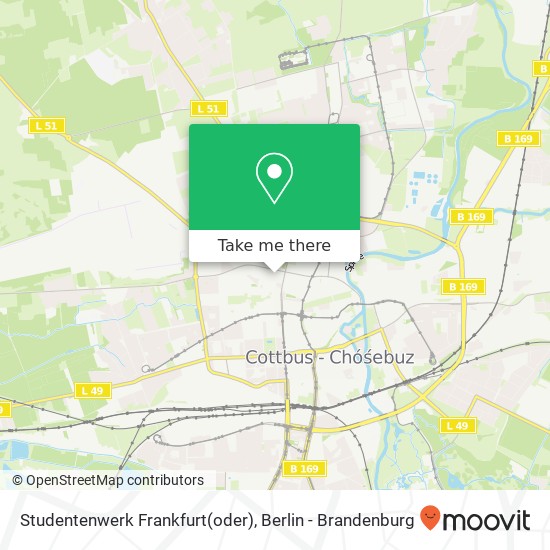 Studentenwerk Frankfurt(oder) Karte