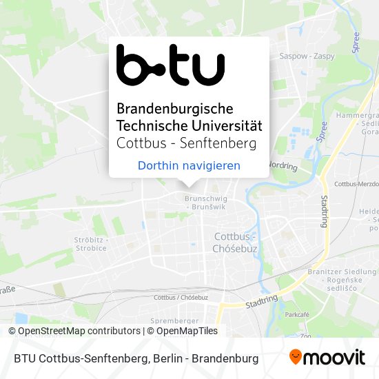 BTU Cottbus-Senftenberg Karte