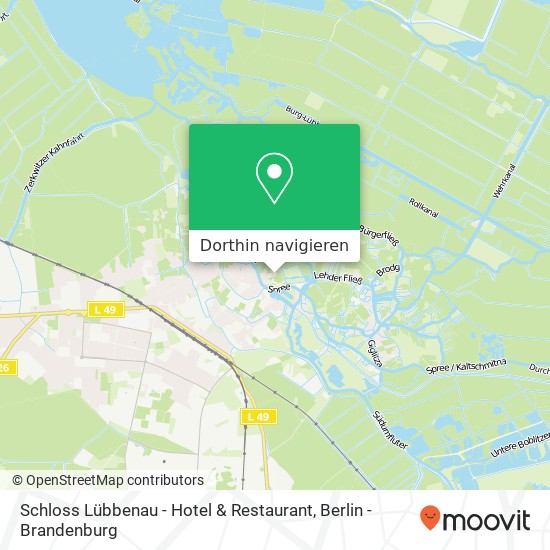 Schloss Lübbenau - Hotel & Restaurant Karte