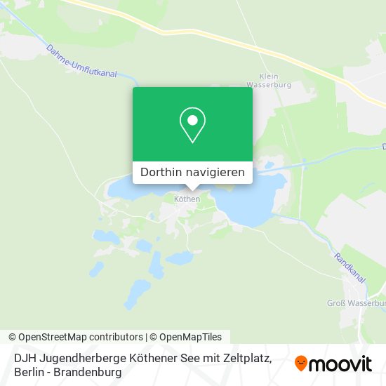 DJH Jugendherberge Köthener See mit Zeltplatz Karte
