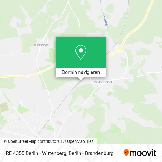 RE 4355 Berlin - Wittenberg Karte