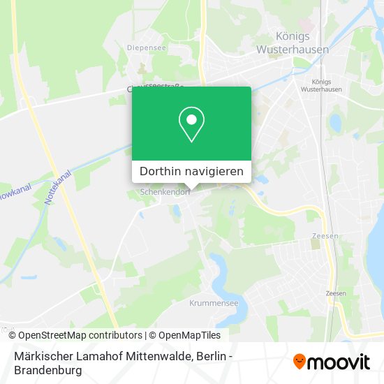 Märkischer Lamahof Mittenwalde Karte