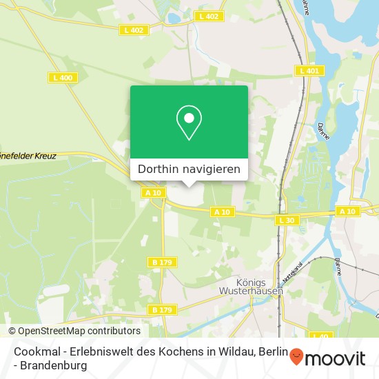 Cookmal - Erlebniswelt des Kochens in Wildau Karte