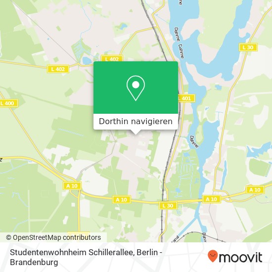 Studentenwohnheim Schillerallee Karte