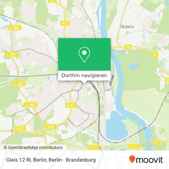 Gleis 12 Ri. Berlin Karte