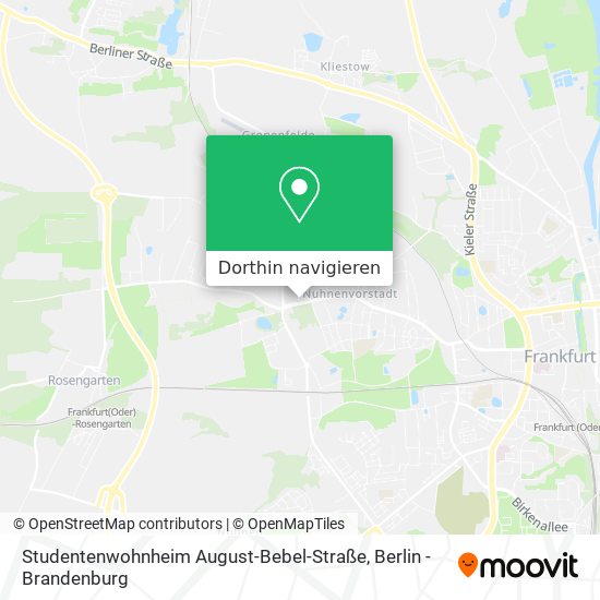 Studentenwohnheim August-Bebel-Straße Karte