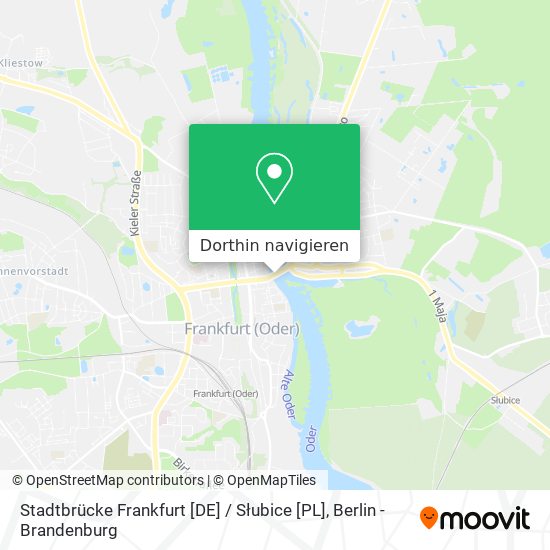 Stadtbrücke Frankfurt [DE] / Słubice [PL] Karte