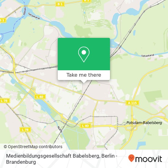 Medienbildungsgesellschaft Babelsberg Karte
