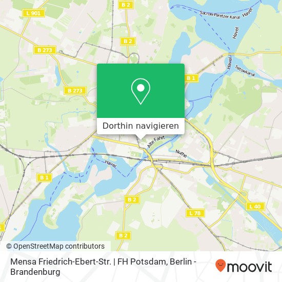 Mensa Friedrich-Ebert-Str. | FH Potsdam Karte