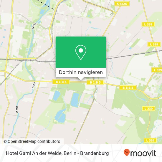 Hotel Garni An der Weide, Alt-Mahlsdorf 20 Karte