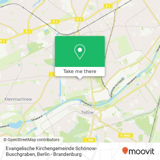 Evangelische Kirchengemeinde Schönow-Buschgraben Karte