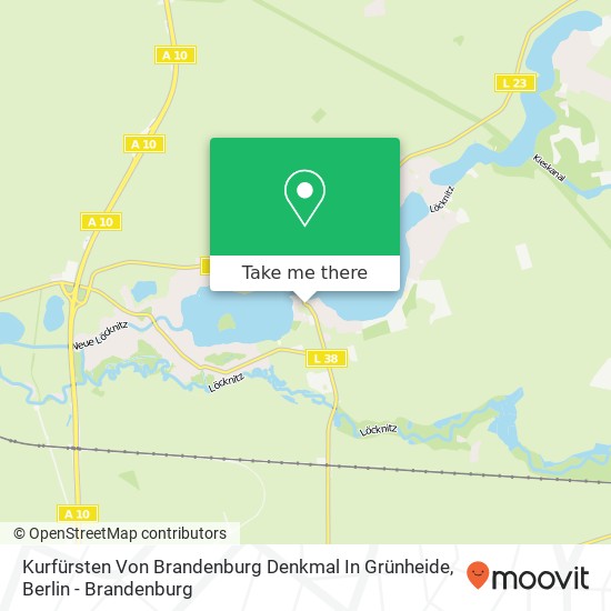 Kurfürsten Von Brandenburg Denkmal In Grünheide Karte