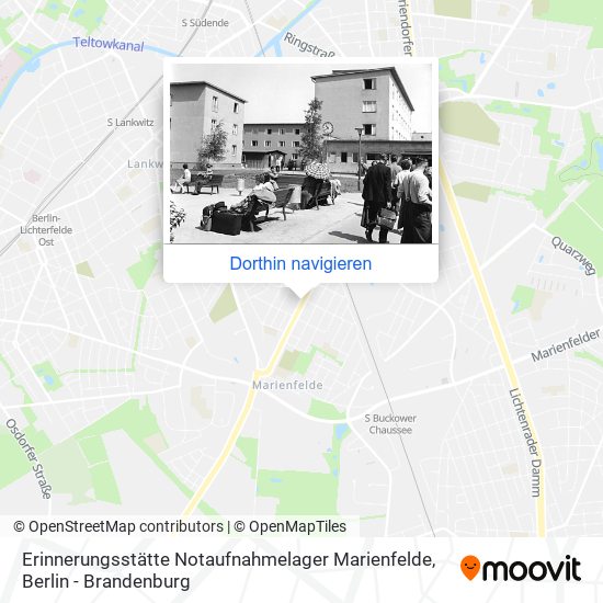 Erinnerungsstätte Notaufnahmelager Marienfelde Karte